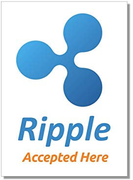 Save-Your-Bitcoins Universelle Aufkleber Ripple Accepted here 74x105 mm 1 Stück