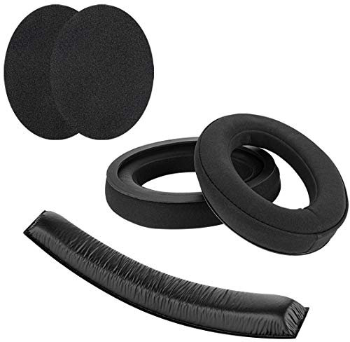 Geekria Ersatz-Ohrpolster + Ersatz Stirnband Pad für Kopfhörer Senheiser HD380 PRO, HD380, PC350, Game Zero Headphones, Ohrpolster + Repalcement Headband Pad