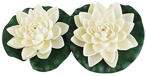 VALICLUD Schaumstoff-Pads 6 Stück Schwimmende Blumen Teich-Dekoration Künstliche Lilien Für Gartenteich