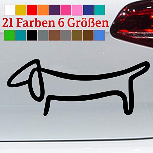 Dackel Aufkleber Sticker Hund Haustier Puppy Dog Love Wienerd JDM Vinyl Decal in 6 Größen und 21 Farben