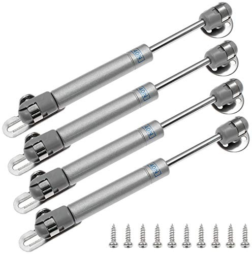 Hxchen 4 x Hebestütze, 15,2 cm Gasdruckfeder, 40 N Soft-Close-Scharniere, Gasfeder, Deckelstütze, Küchenschrank-Scharniere, Spielzeugkastenscharniere, Gasstoßdämpfer, hydraulische