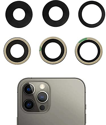 MEEFIX Reemplazo de la lente de cristal de la cubierta trasera de la cámara, adhesivo preinstalado iPhone 12 Pro Max