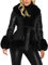 HHMY Wintermantel Damen Lang - Kunstleder Mantel Damen Mit Fell Schalkragen Gürtel Jacke Mantel Mit Kunstpelz Langmantelparka Outwear Trenchcoat Aus Lederimitat