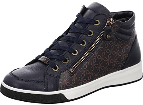 ara Damen ROM Sneaker, BLAU,BLAU-Nuts, 35 EU