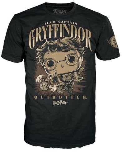 Funko Boxed Tee - Harry Potter - Quidditch Harry - T-Shirt - Kleidung - Geschenkidee - Kurzärmeliges Top Für Erwachsene Männer und Frauen - Offizielle Handelswaren - Movies Fans