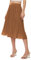 Durio Midirock Damen Faltenrock Plissee Damenrock Leicht Casualrock Chiffon Röcke A-Linie Braun 40(Tag Size L)