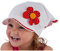 Kopftuch Dreiecktuch Mütze Schirmmütze Stirnband für Mädchen Baby Kinder Baumwolle Punkte Blume, Farbe: Weiß-Rot, Größe: 50-52