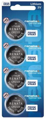 Renata CR2325 Batterien, 3 V, Lithium-Knopfzelle 2325, 4 Stück