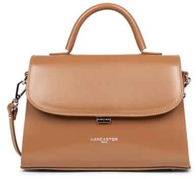 LANCASTER | Suave Even - Sac à Main Refente de Cuir de Vachette Lisse Camel