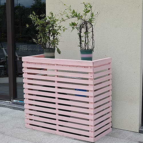 FUMANYI Cache Climatiseur Exterieur, Cache Pompe A Chaleur Exterieur Support De Climatiseur en Bois Support De Fleur Couvre des Clôtures D'écran De Confidentialité De Stand