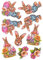 Ideen mit Herz Stickerbogen 3-D Relief-Sticker | Aufkleber | Hochwertig geprägt mit 3-D-Effekt | Din A4 Bogen mit verschiedenen Motiven (Fröhliche Osterhasen 01)
