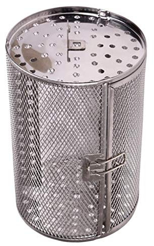 DOITOOL Barbeque Grill Oven Cages Stainless Steel Rotisserie Grill Basket Drum Oven Roaster Basket for Air Fryer Baking Nuts Coffee Beans Peanut French Fries or Bbq Rotary Tool Rotisserie Basket