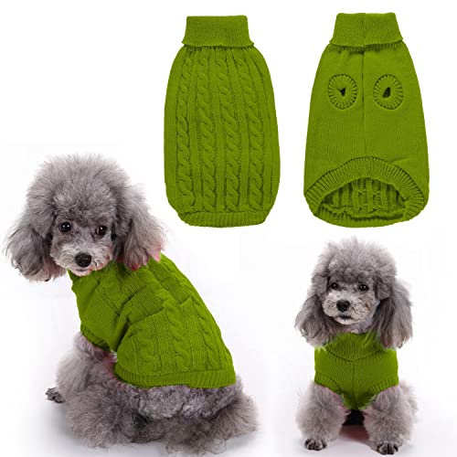 Warme Hunde Pullis, Winter Warmer Hundepullover Kleine Hunde Rollkragen Strickpullover Hunde Pullover Weich Hundekleidung Hundepulli Hund Kleidung für Kleine Hunde und Katzen (M3)