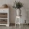 Statement Furniture Florence White Plant Stand, Wooden Plant Holder, 50cm Tall ASSEMBLED