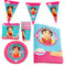 Party Factory `Heidi´ Party-Set Einweggeschirr, 10 Becher, 10 Teller, 20 Servietten, 1 Tischdecke und 1 Wimpelkette