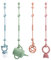 CLDY Baby Spielzeug Schnullerkette Silikon Cup Catcher, BPA-frei Sicherheitsgurte für Spielzeug, Trinkbecher Halteriemen für Kinderwagen Hochstuhl Autositz 4 Stück Soother Chains (Muschel & Seestern)