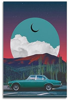 Luxus-Auto-Poster, Wandkunst, Leinwand, Geschenk für Freund, Schlafzimmer, Wohnzimmer, Dekoration, modern, ästhetisch, 30 x 45 cm, ungerahmt