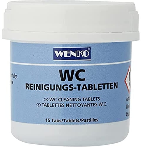 Maximex WC-Reinigungstabletten 15 Stück - Effektive Reinigung, phosphatfrei, Chemische Zusammensetzung, 2 x 2 cm, Blau (Packung mit 2)