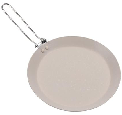 AWHAO Nonstick Frying Pan Frypan Fryer Round 21cm with Folding Handle Skillets Fry Pan for Cooking Egg Home Barbecue Kitchen Garden