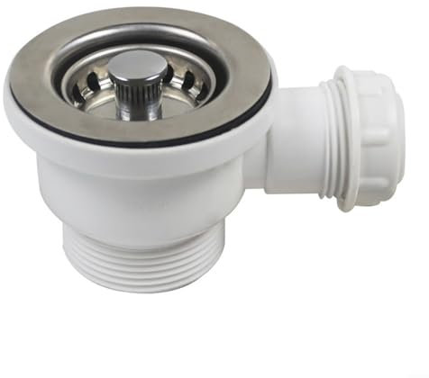 CWOQOCW Stainless Steel Sink Strainer 70Mm PP Flange Sink Mini Basket Strainer Waste Kit Suitable For Sink Opening 47-52mm
