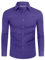 DEMEANOR 4-Way Stretch Mens Shirts Long Sleeve Muscle Fit Formal Dress Shirts for Men Non Iron Casual Shirts Business Wedding Work Purple