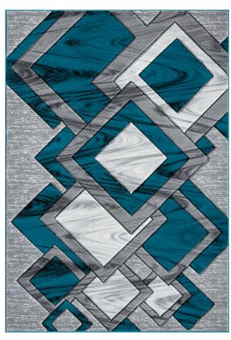 Fit Even Dazzling Door Mat – Non-Slip Washable Doormat, Heavy Duty Welcome Dirt Trapper, Water Absorbent Floor Mat for Indoor/Outdoor Use, Front Entrance, and Kitchen (Teal, 50cm x 80cm)