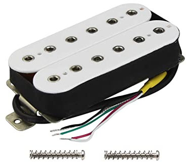 Guitare Électrique Pickup Alnico 5 Humbucker Bridge Ou Col Pickup Pour Costume Blanc Blanc Guitar Pickups (Color : White Bridge)