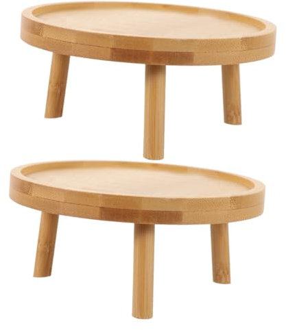 POPETPOP 2St Holzregal Pflanzenständer Regal Blumentöpfe drinnen blumenständer für innen blumenregal indoor zimmerpflanzen Kreisvase Bonsai-Regal Pflanzengestell Massivholz Pflanzentisch