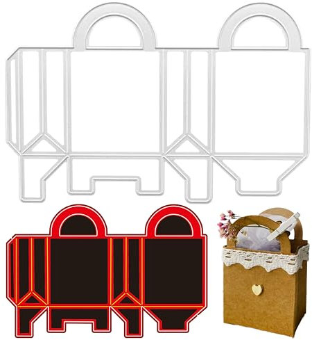Stanzmaschine Geschenkbox 17.5x12cm Grußkarte Stanzschablone Scrapbooking Prägeschablonen Stanzformen Schablonen für Scrapbooking 3D Karten Handwerk Prägen DIY Herstellung Geburtstag Geschenk