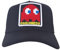 DSQUARED2 Baseballkappe Vintage Visier und Wappen, Schwarz und Rot, Schwarz-Rot