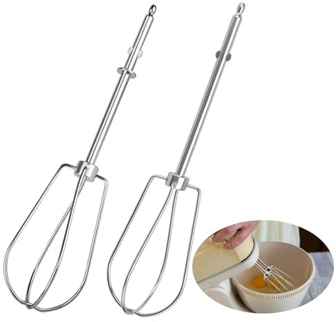 Yuaiosn 2 Pièces Fouets pour Batteur à Main, Rechange Mélangeur à Main, acier inoxydable Modèle Compatible pour œufs à la crème farine gâteau outil de cuisine pour batteur à main