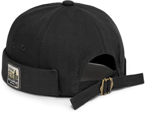 MESU Brimless Docker Cap für Männer Sailor Cap Retro No Brim Hat Skullcap Beanie Hat