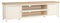 Home Source TV Stand Media Cabinet, Television Entertainment Unit, Oak Effect, Cream, 180cm