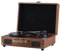 Tocadiscos Vintage 35 X 25,5 X 13 Cm Maleta Bluetooth Tocadiscos Portátil Accionado por Cinturón (Brown)