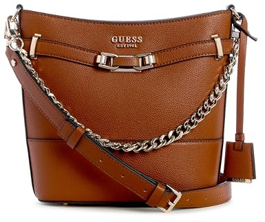 GUESS Damen Silvye Eimer, Cognac