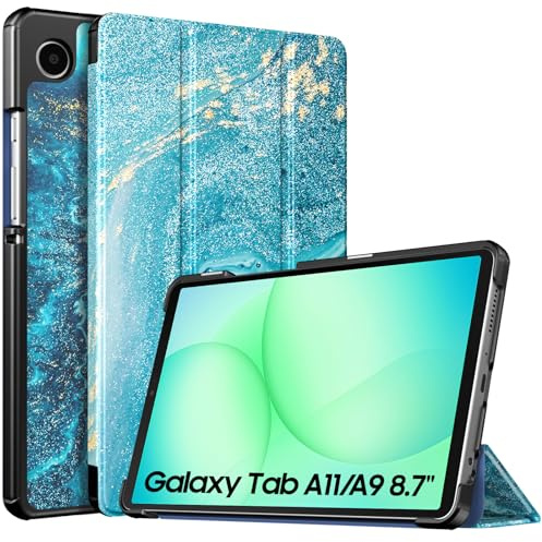 TiMOVO Case for Samsung Galaxy Tab A11/A9 8.7 Inch (2025/2023), Slim Lightweight Stand Hard Back Shell Protective Cover, Gilding Texture
