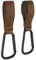 Jané Ganci Universali Multifunzione, Confezione da 2 Pezzi, per Manubrio Carrozzina Passeggino, per Appendere Borse, Zaini, Fino a 5 Kg, Marrone