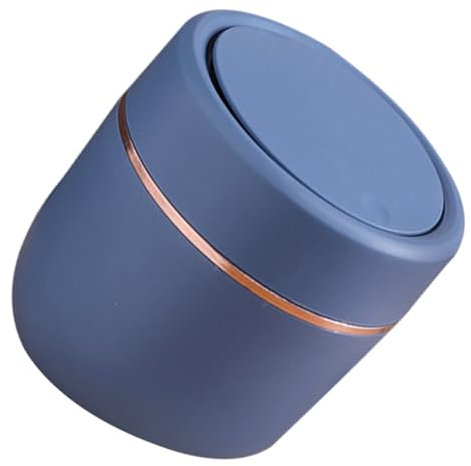 ROMISBABA Kleiner Desktop-mülleimer Mit Pressdeckel Stabiler Kompakter Papierkorb Für Schlafzimmer Büro Und Wohnzimmer Vielseitiger Tisch-abfalleimer Mit Einfacher Bedienung