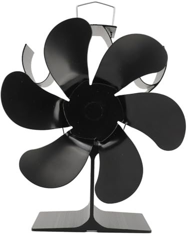 lvifloae 6 Blade Fireplace Fan Heat and Power Fast Warm Air Recirculating Quiet Heat Fan for Gas Stove Briquette Stove Wood Stove Log Stove