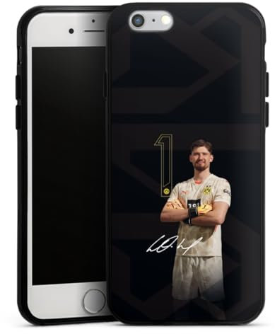 Silikon Hülle kompatibel mit Apple iPhone 6 Case schwarz Handyhülle Gregor Kobel BVB Borussia Dortmund