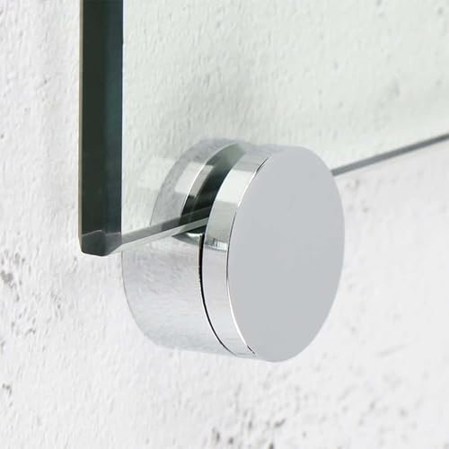 Spiegelhalterung Wand 2 Stück, Spiegelhalterung, Glasklemme, Spiegelhalter, Wandhalterung Glasklemme Rund mit Expansionsrohr und Schrauben, für 4-7 mm dickes Glas Spiegel/Glasbilder/Acryl Bild