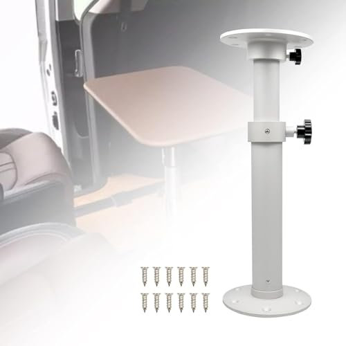TOOSOAR Tischbeine für Wohnmobile,Einstellbare Höhe 46–70 cm,Abnehmbares RV-Tischbein für Wohnmobil,Boot,Yacht,Wohnmobil,Weiß