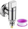 Wasserhahn Waschmaschine WISIRENT, 1/2 und 3/4 Silver Waschmaschine Wasserhahn Wasserhahn Der Waschmaschine, Wandmontage Waschmaschinenhahn Eckventil Waschmaschine für Wasserhahn Ventil