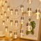 ENLACE LED Lichterkette Batterie, 2M 10 LED Transparent Glitzer Glühbirne Lichterkette, Warmweiß Globe Lichterketten für Innen, Außen, Zimmer, Hochzeit, Weihnachten, Party Dekoration