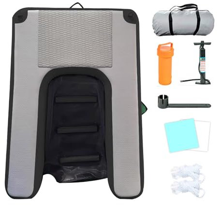 rampa de Agua para Perros Rampa de Salida Inflable para Piscina para Perros con Bomba/Cuerda/Kit de reparación, PVC Antideslizante Rampa Flotante para Perros para Lagos/Barcos/muelles/Yates, Portát