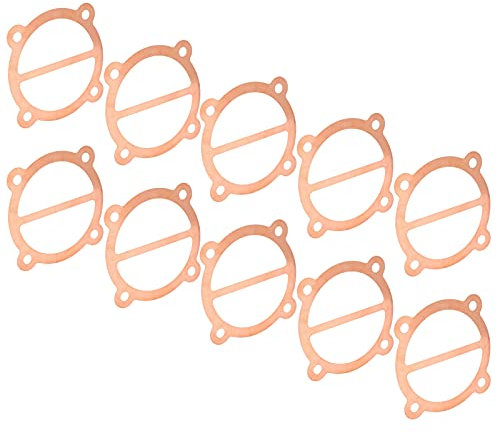 Luftkompressor Zylinderkopf Aluminium, 10pcs Luftkompressordichtung Kupferpolstermetall -Ventilschild -Dichtung Zylinderkopfdichtung 65 Mm Zylinderdurchmesser Pumpe Zubehör