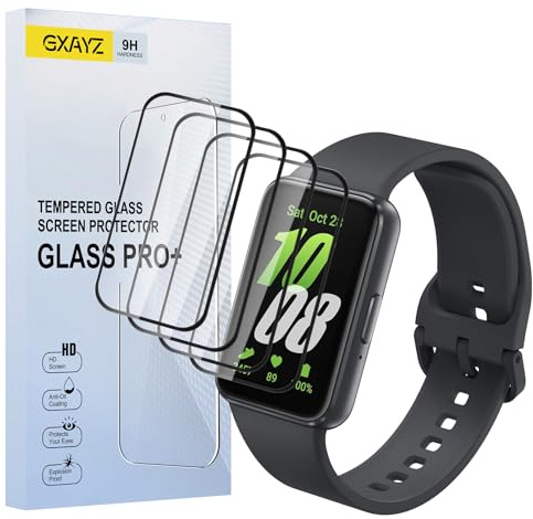 [4 unidades] Protector de pantalla compatible con Samsung Galaxy Fit3, película suave de TPU antiarañazos, protección 3D curvada, sin burbujas, antihuellas dactilares