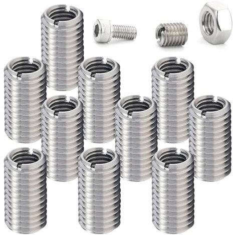 10Stück Gewindeeinsatz M10 Auf M8,Gewindehülse M8,Einschraubmutter M10,Multifonctionnel Gewindeadapter,Langlebig Hülsenmutter,Gewindebuchse,Geeignet Für Meisten Turbinenmaschinen Und Anlagen (M8-M10)