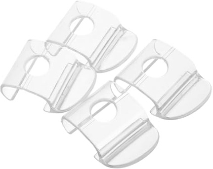 LOORGVEL Kabellose Jalousie-Akkugriffe Transparent 4 Stück Hebegriffe Für Plissee-Rollos Griffhaken Für Untere Schiene Für Waben- Und Faltjalousien Kinder- Und Haustierfreundlich Einfache Montage