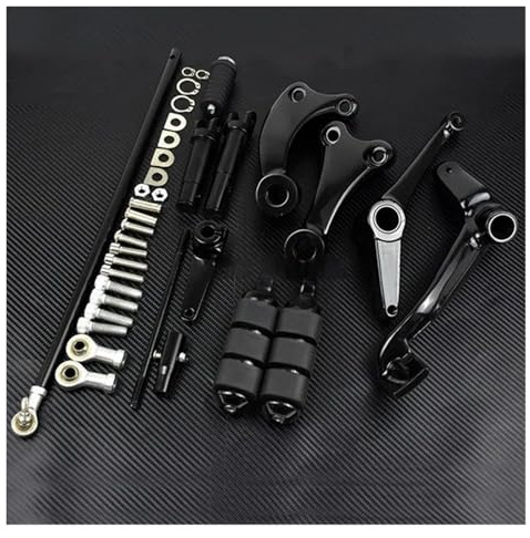 Moto Repose-Pieds Kit complet de commandes avancées pour moto, leviers, leviers et biellettes pour Har&ley Sportster XL883 XL1200 2004-2013 2014-2023 2024(A Black 2004-2013)